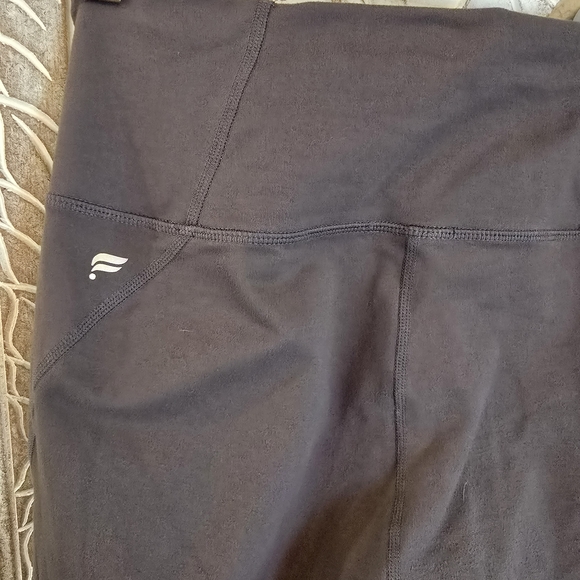 Fabletics Women' Define Mid Rise Gray Pink Mesh Powerhold Tight Leggings Sheer M - Picture 7 of 8